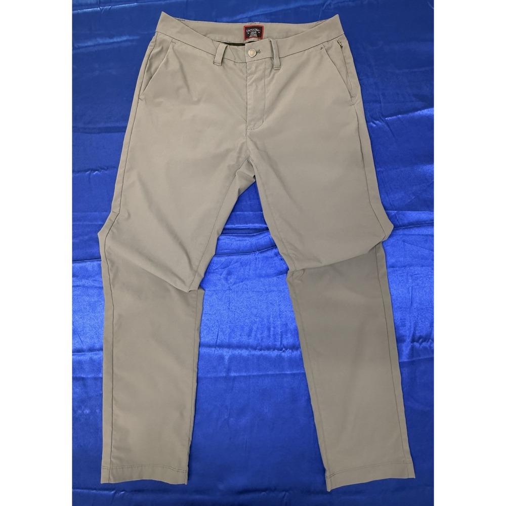 UNTUCKit Traveler Performance Tech Pants Men's 30x30 Straight Fit Gray Grey